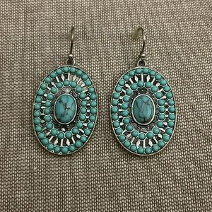 Lucky Brand Silver and Turquoise Earrings
